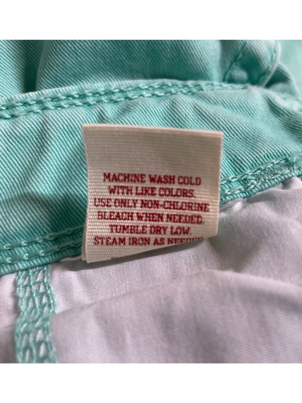 Arizona Jean Co Mens Turquoise Casual Chino Shorts Size 33 - Picture 8 of 8